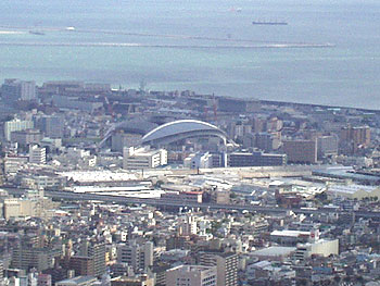 高取山から見た神戸ウイングスタジアム