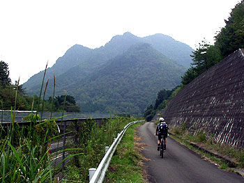 舞鶴道の側道から見る三尾山