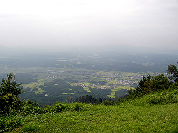 山頂から見る伊賀の町