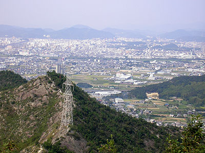 桶居山山頂から見る姫路の町並み