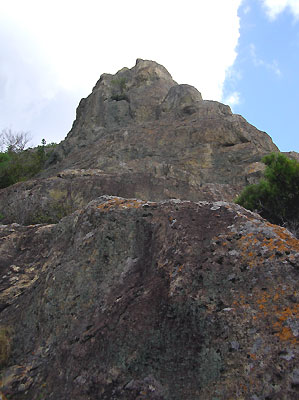 テッペン岩　最後の岩壁