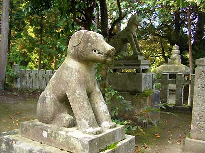 大虫神社のかわいい狛犬